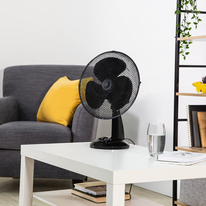 - Zanussi 12" Inch, Lightweight, Portable Desk Fan, 3 Speed Settings, Wide-Angled Oscillation, Powerful Airflow, Quiet Operation, Perfect for Bedroom or Office