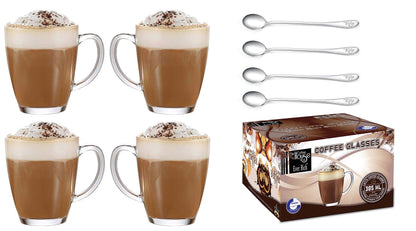 - EVER RICH ® Latte Glass Tea Coffee Cup Mug -