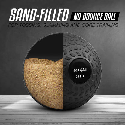 - Yes4All 1YHQ 9kg Slam Ball for Strength and Crossfit Workout – Slam Medicine Ball (9kg, Black)