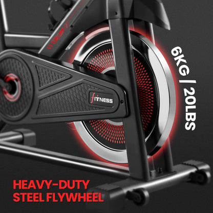 - Yaheetech Exercise Bike For Indoor, Home Gym Use with 6kg Flywheel