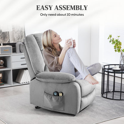 - HOMCOM Power Lift Riser and Recliner Chair | Vibration Massage and Heat -
