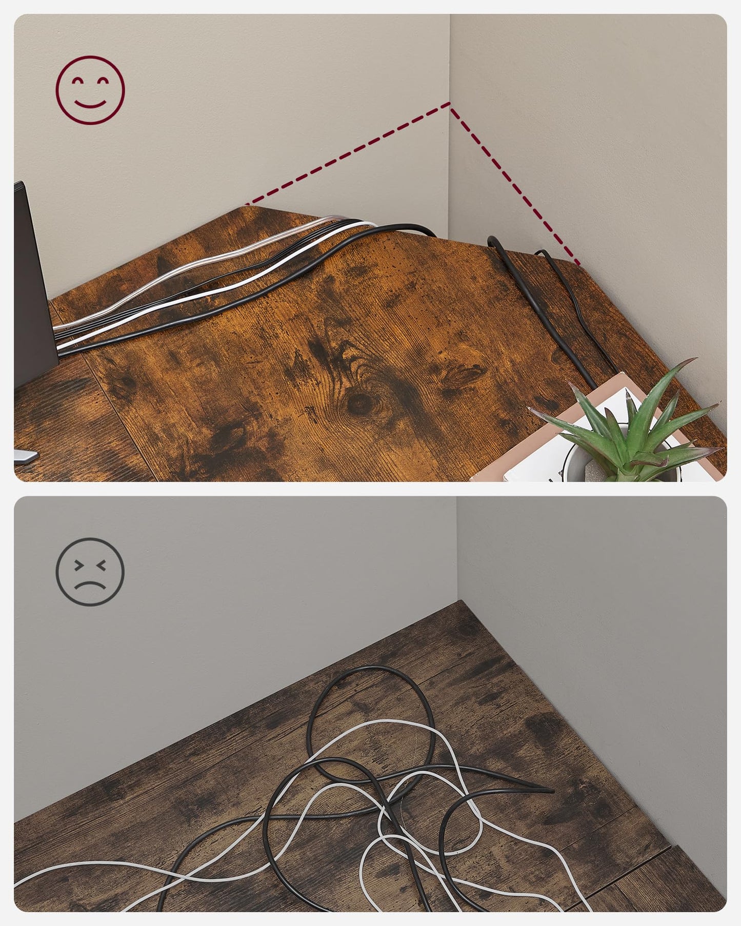- VASAGLE Computer Desk, L-Shaped Corner Desk -