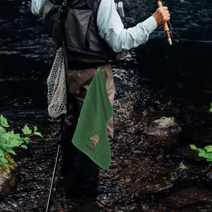 - Fishing Gifts for Men | Personalised Fishing Towel Accessories Gear | Luxury Embroidered 100% Cotton and Microfibre Towels -