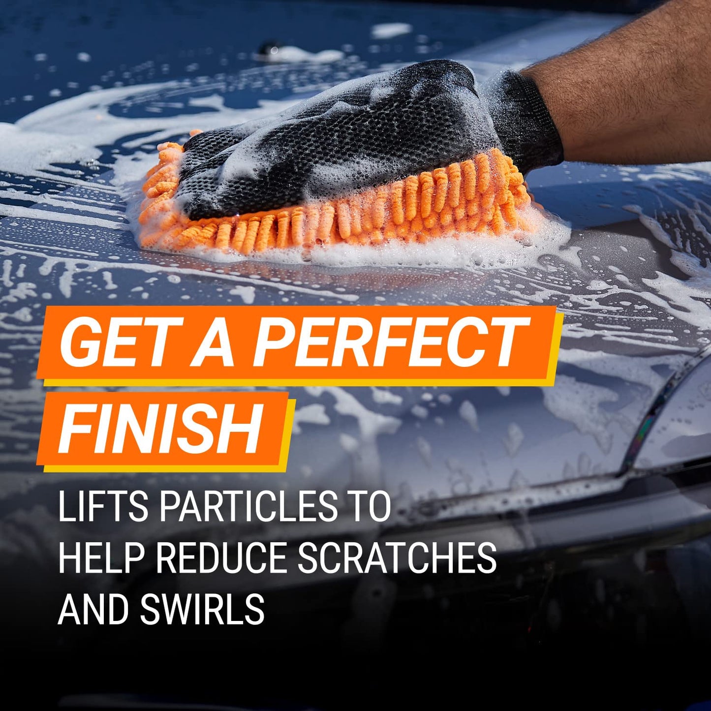 Armor All, Microfibre Noodle Car Wash Mitt, Set of 2, Dual Surfaces To Eliminate Dirt And Bugs, Designed For a Quick, Streak-free Finish on Paintwork and Glass, Ideal for Car & Motorcycle Detailing