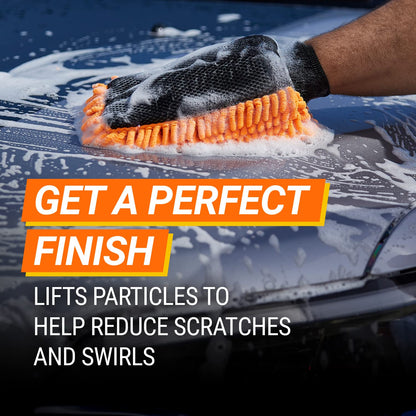 Armor All, Microfibre Noodle Car Wash Mitt, Set of 2, Dual Surfaces To Eliminate Dirt And Bugs, Designed For a Quick, Streak-free Finish on Paintwork and Glass, Ideal for Car & Motorcycle Detailing