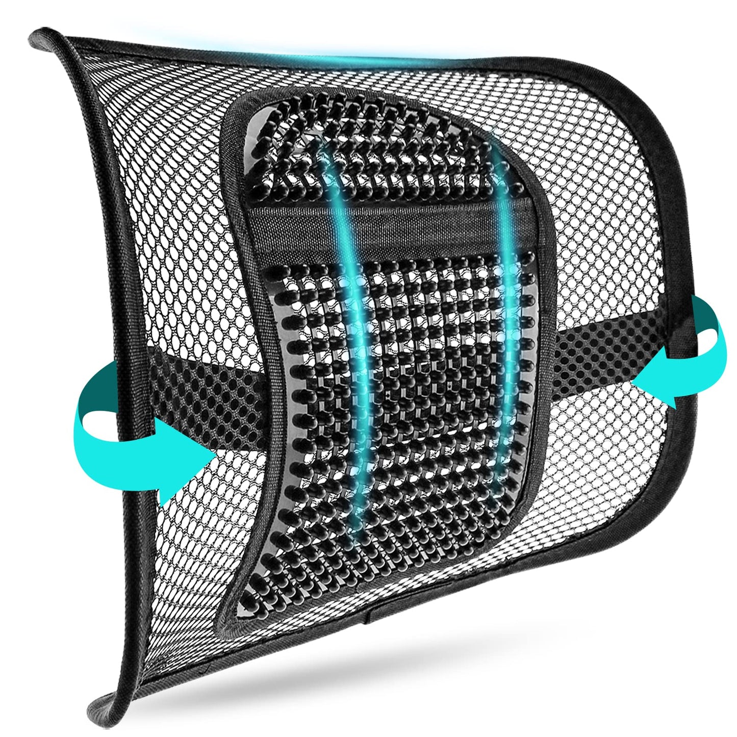 - m zimoon Mesh Back Support | Mesh Lumbar Support Cushion | Air Flow Chair Back Support -
