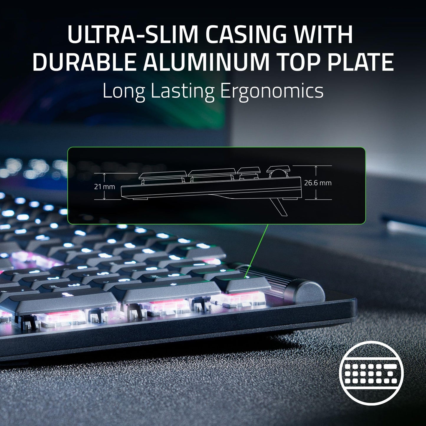 - Razer DeathStalker V2 Pro | Wireless Low-Profile Optical Gaming Keyboard | Wireless | Bluetooth 5.0 | UK Layout | Black -