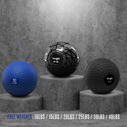 - Yes4All TDH7 Slam Balls 4.5 – 18.1kg/Slam Medicine Ball Version/Sand-Filled No-Bounce Exercise Ball