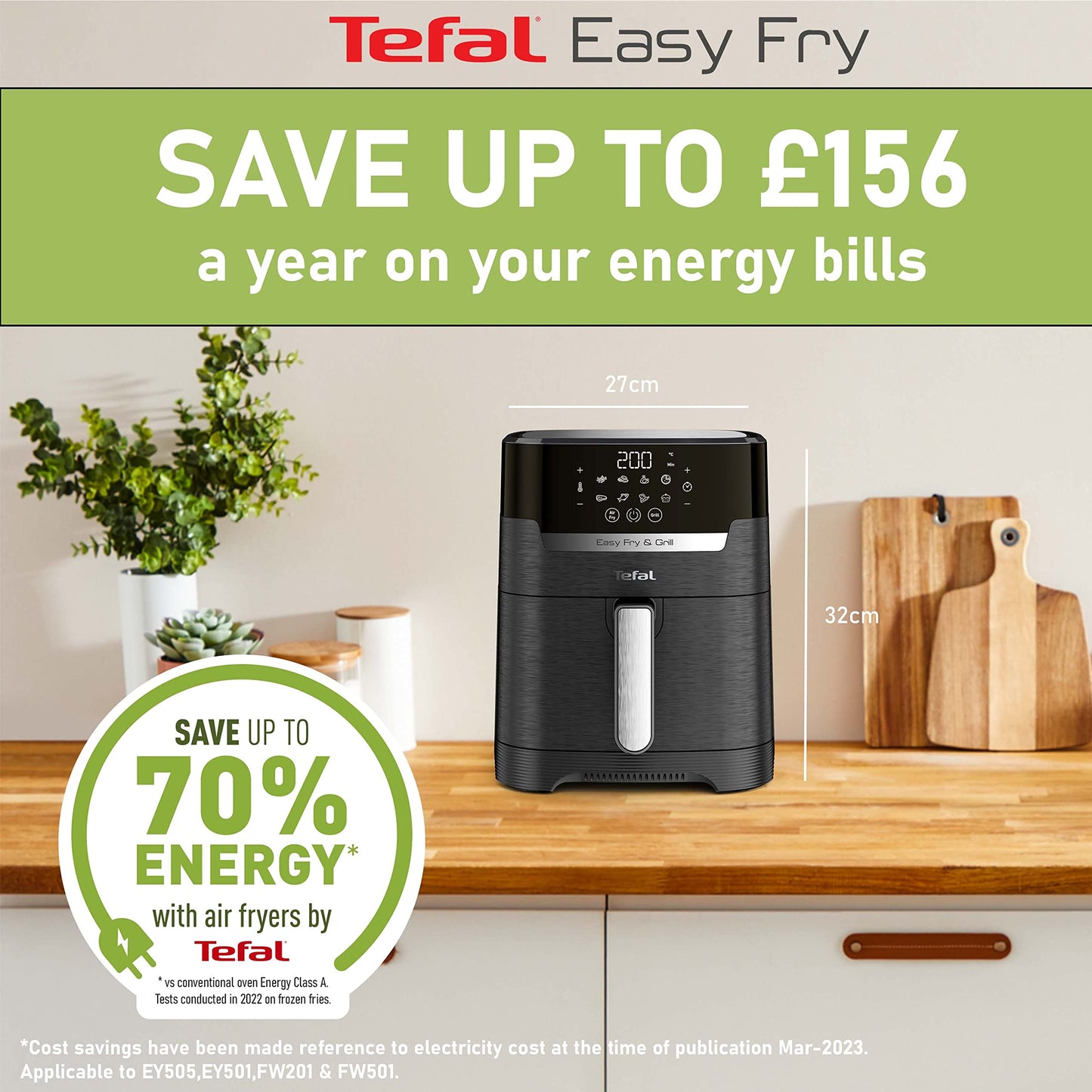 - Tefal | Easy Fry Precision 2-in-1 Digital Air Fryer and Grill | 4.2 Litre Capacity | Black -