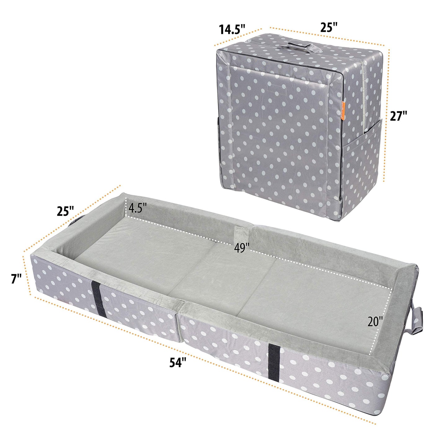 - Milliard Portable Toddler Bumper Bed | Folds for Travel -