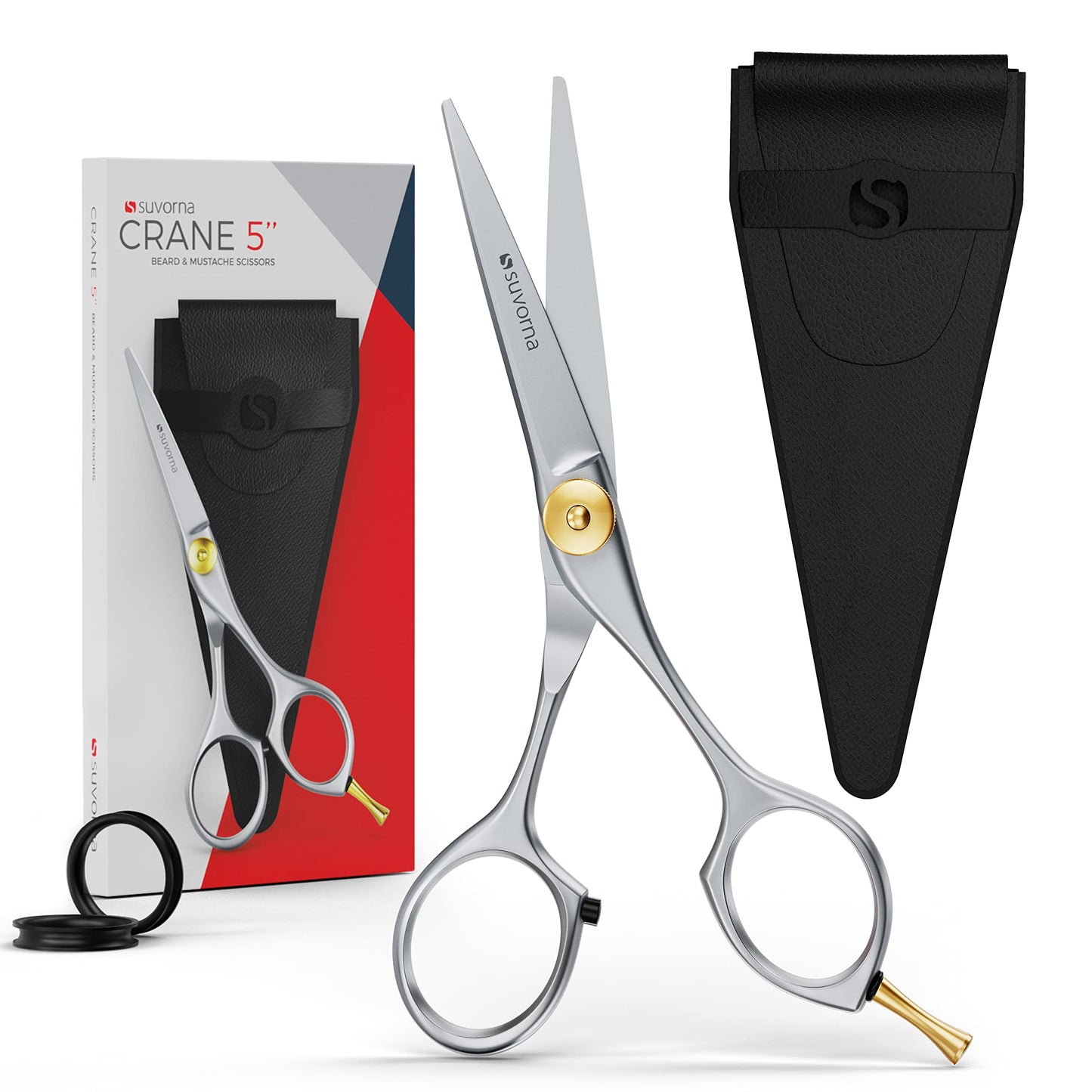 - Suvorna Beard and Moustache Scissors for Men, Hairdressers, Salons, Barbers & Professionals | 5.5" | Stainless -