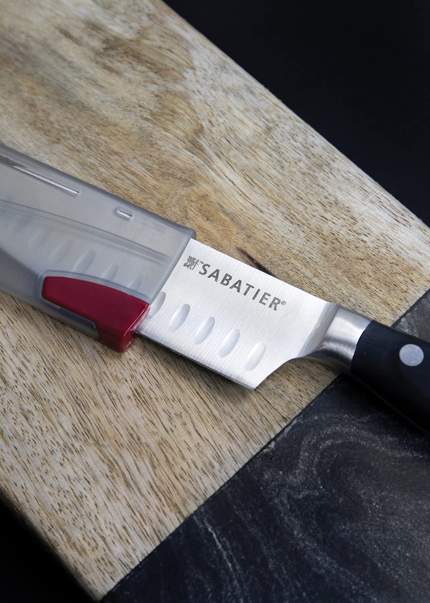 - Sabatier Edgekeeper Stainless Steel Self-Sharpening Utility Knife | 12cm | Ideal for Mincing Herbs, Cutting Vegetables and Fileting Fish | Grey -