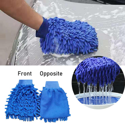 BNFGD 4Pcs Car Wash Mitt,Car Mitt for Washing,Double Sided Microfiber Car Wash Mitts Car Wash Glove Reusable Cleaning Gloves Super Absorbent Microfibre Gloves Microfibre Cloth(Blue,Green).