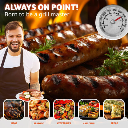 - tectake® BBQ | Charcoal & Wood | Built-in Thermometer | Adjustable Ventilation -