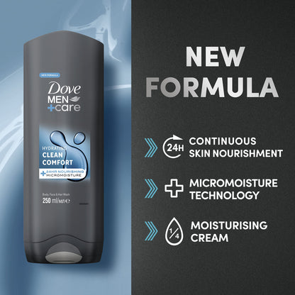 - DOVE MEN + CARE CLEAN COMFORT BODYWASH | 250ML -