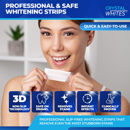 - Teeth Whitening Kit & Whitening Strips | LED Light Activator | 50 Whitening Sessions | 8X3ml Gels | Crystal Strips -