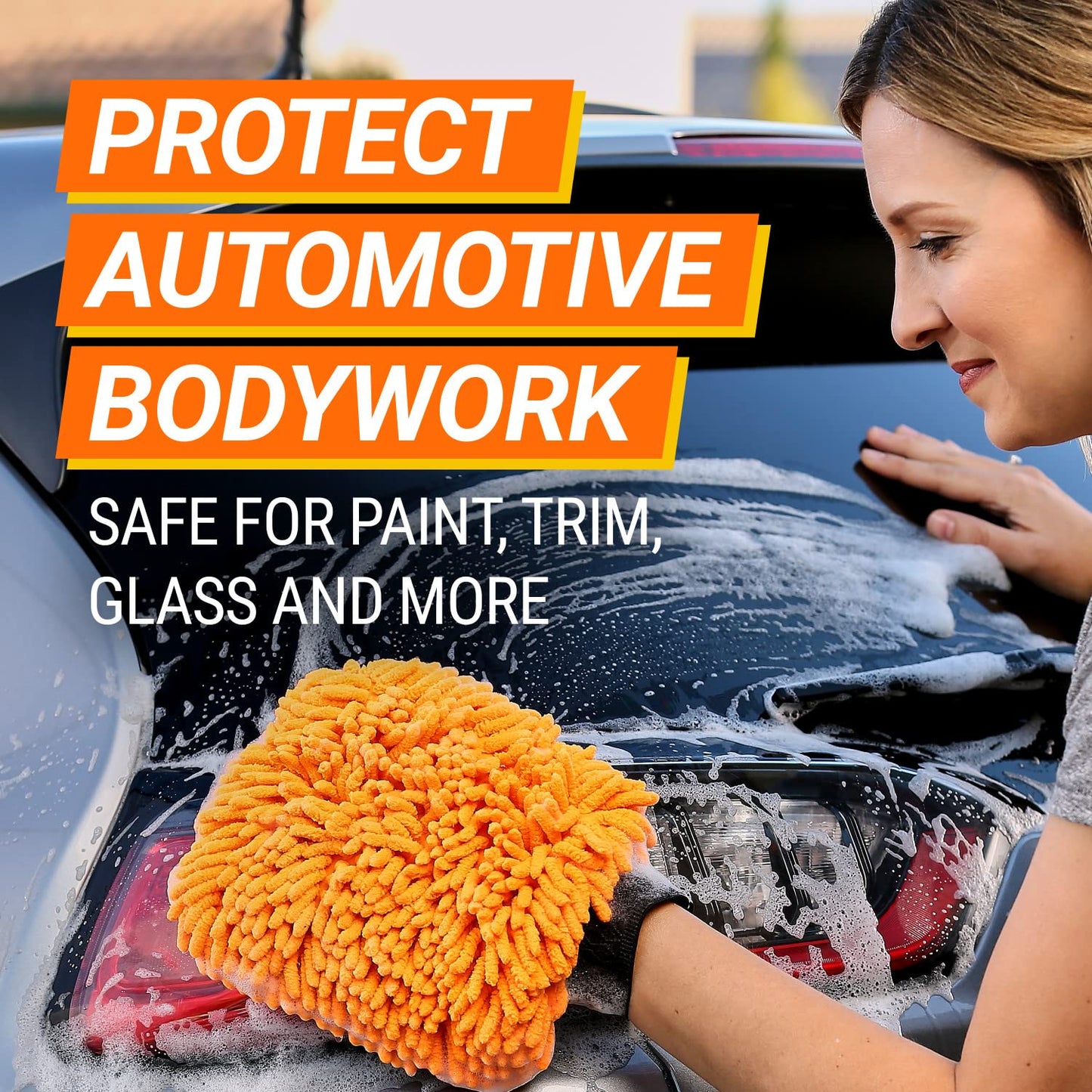 Armor All, Microfibre Noodle Car Wash Mitt, Set of 2, Dual Surfaces To Eliminate Dirt And Bugs, Designed For a Quick, Streak-free Finish on Paintwork and Glass, Ideal for Car & Motorcycle Detailing