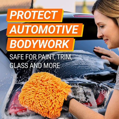 Armor All, Microfibre Noodle Car Wash Mitt, Set of 2, Dual Surfaces To Eliminate Dirt And Bugs, Designed For a Quick, Streak-free Finish on Paintwork and Glass, Ideal for Car & Motorcycle Detailing
