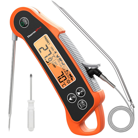 - ThermoPro Instant Read Meat Thermometer | Digital | 2-in-1 Waterproof Kitchen Food Thermometer -
