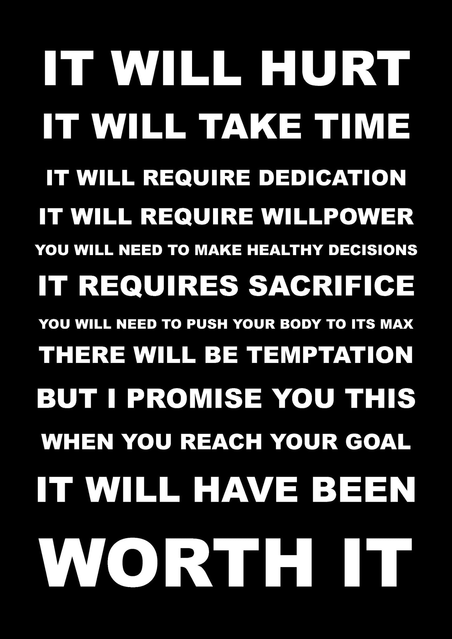 - New larger size 23 x 16 inch (A2) Inspirational Motivational Quote Sign Poster Print -