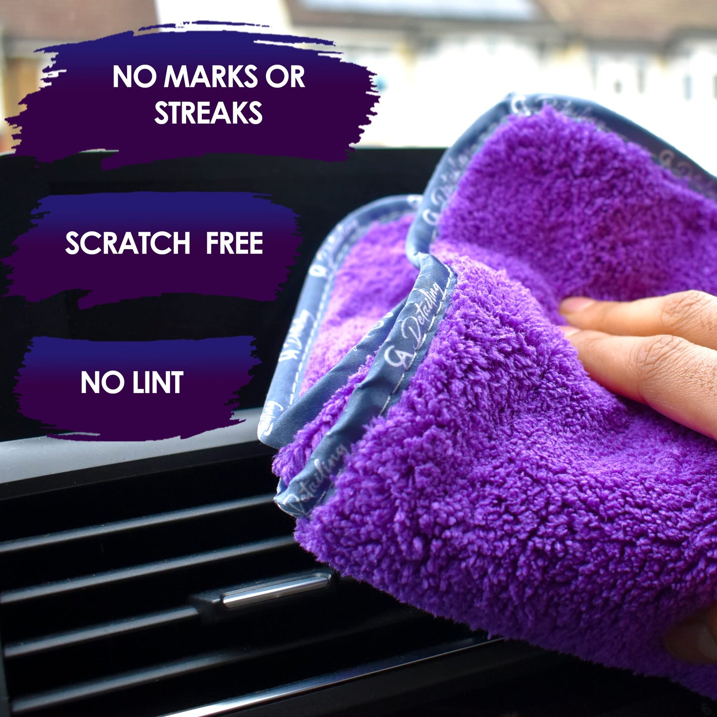CA Detailing Premium Microfibre Car Drying Towels Extra Large, Super Thick Absorbent Car Cleaning Cloths, 1000GSM 90x60cm - Perfect Drying Towel for Household, Car Detailing,Drying, Washing