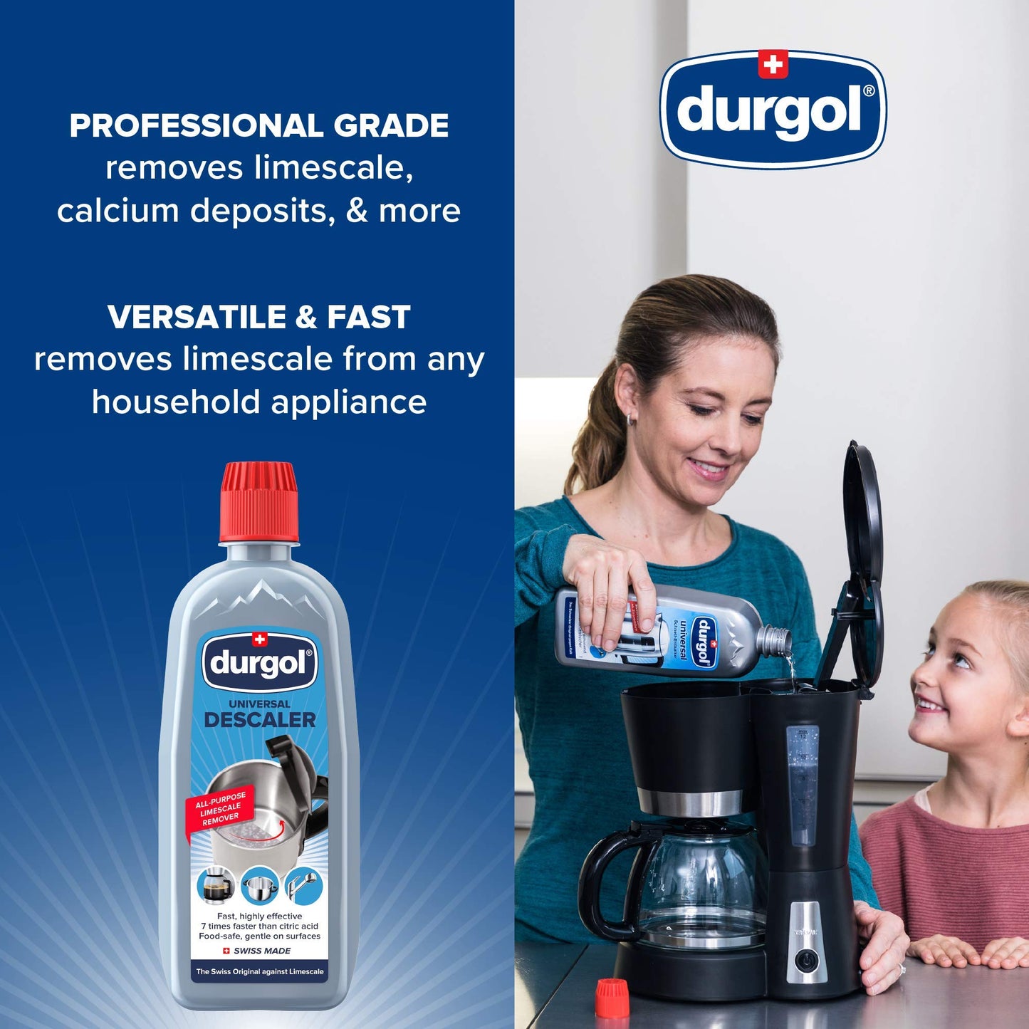 - Durgol Universal Fast Descaler for Coffee Machines | All Purpose Decalcifier and Limescale Remover | 750ml -