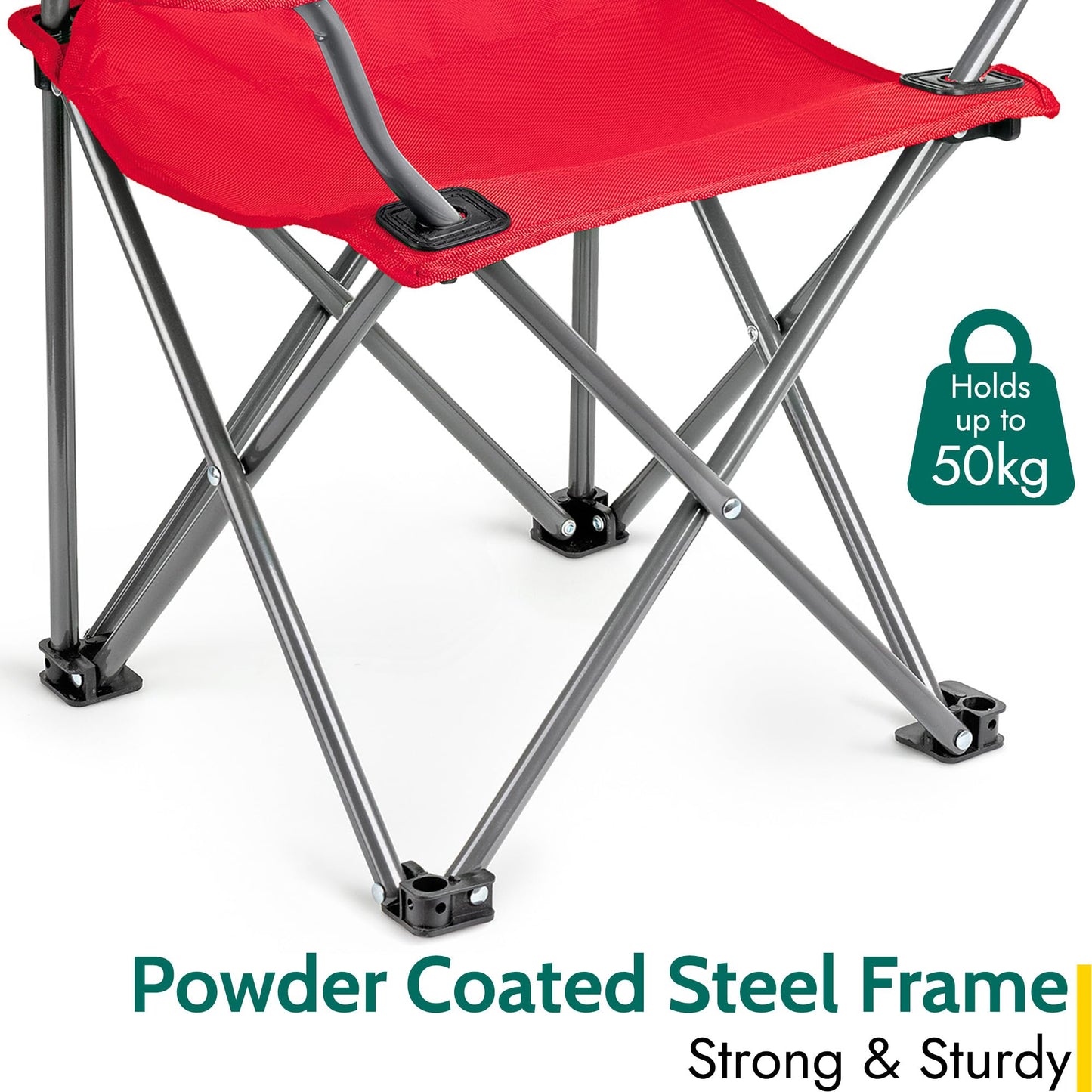 - Trail Eagle Kids Camping Chair | Red | Lightweight Folding Garden Beach Seat | For Ages 2 to 6 Years Old -