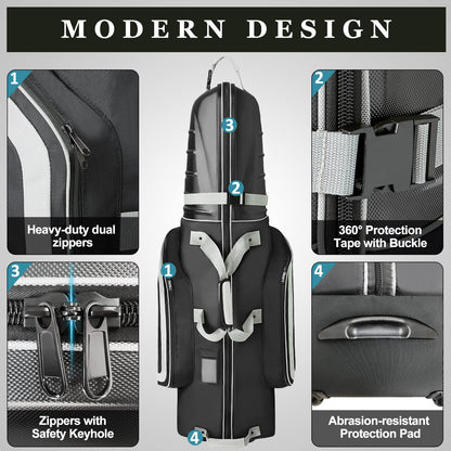 - Yamato Golf Travel Bag, Hard Shell With Wheels