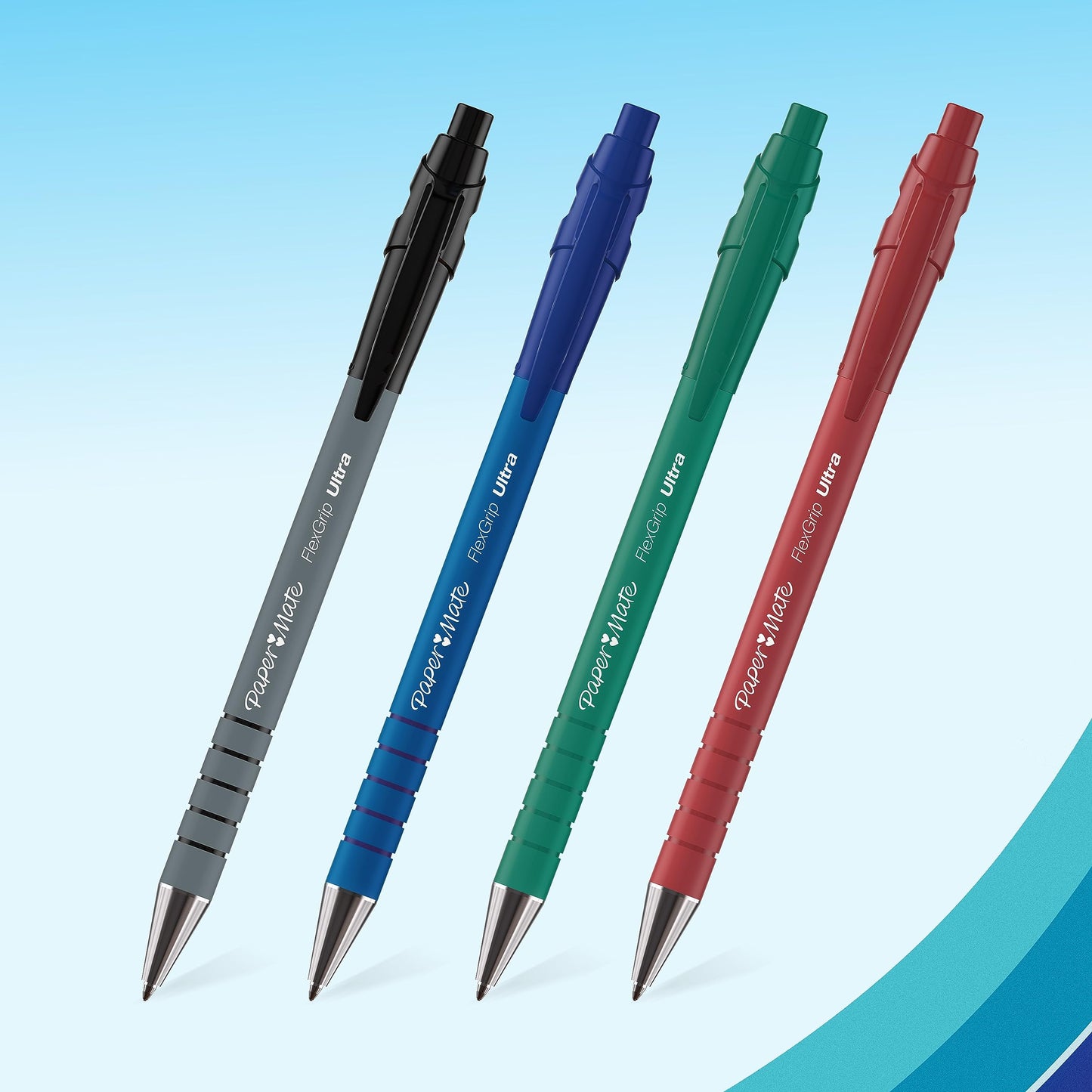 - Paper Mate Flexgrip Ultra Retractable Ballpoint Pens | Medium Point (1.0mm) | Black -