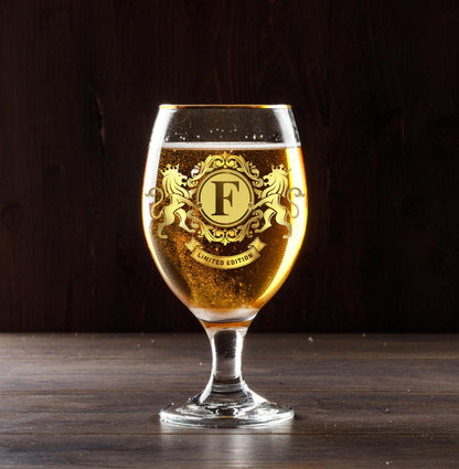 CROWNLY CRYSTAL® Personalised Gifts for Men Beer Glasses Gifts for Him Gifts for Dad Pint Glasses Gift Ideas for Men Gifts for Brother Gift Sets for Men Husband Birthday Gifts Beer Gifts for Men (F)