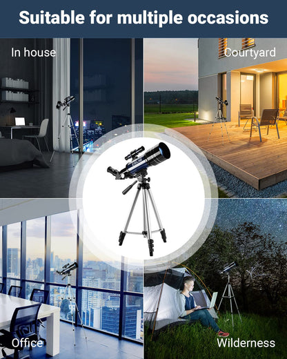 - ESSLNB Telescope 36070 |  70mm Fully Coated Lens | 3X Barlow Lens Moon Filter -