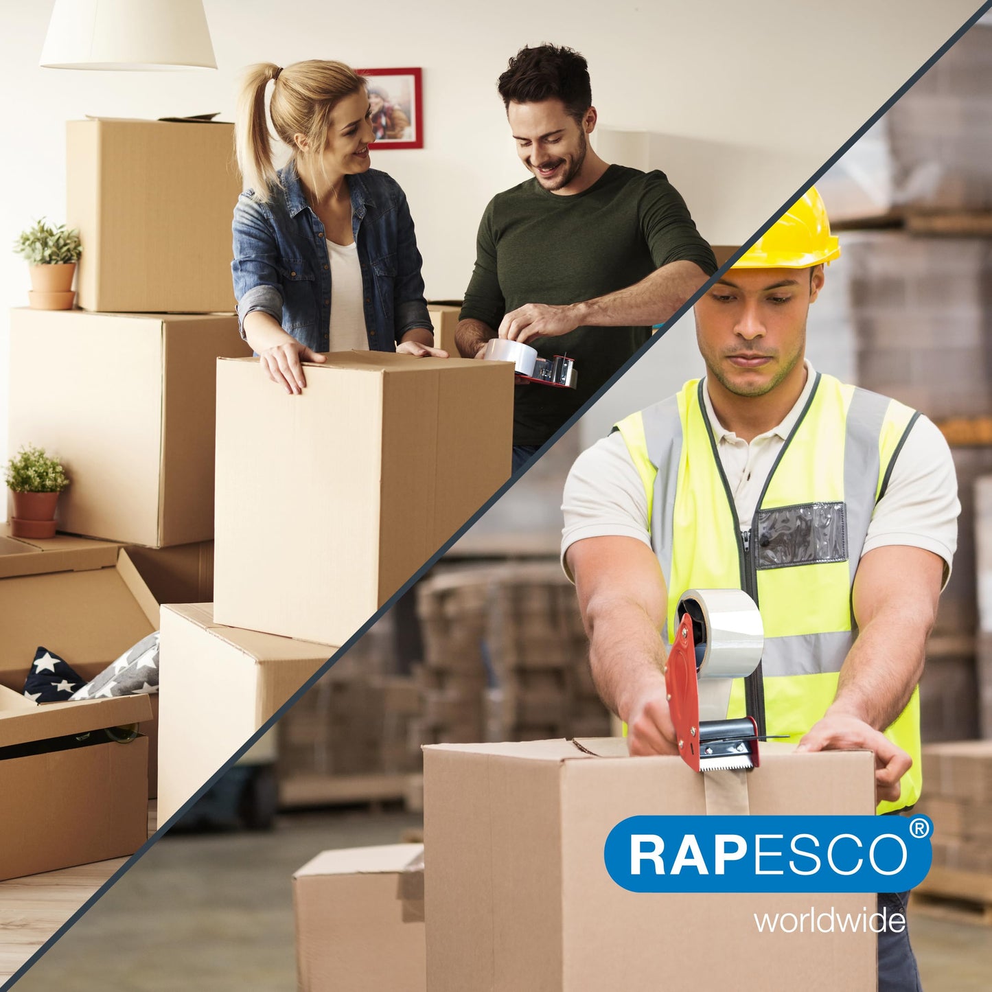 - Rapesco 1697 Strong Packing Tape | 50mm x 60m | Clear | Pack of 2 -