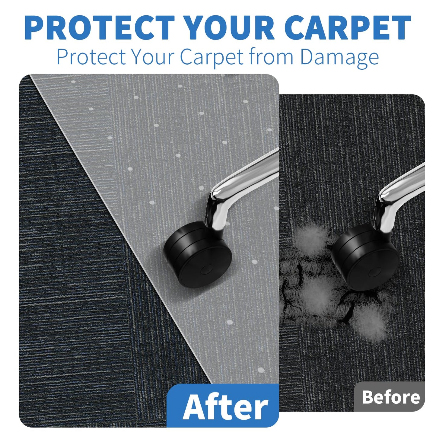 - WASJOYE Carpet Chair Mat for Home Office, 75 * 120cm Transparent Clear Carpet Floor Protector Cover