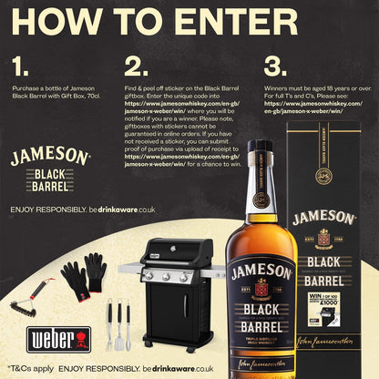 - Jameson Black Barrel Blended Irish Whiskey | Gift box | 70 cl -