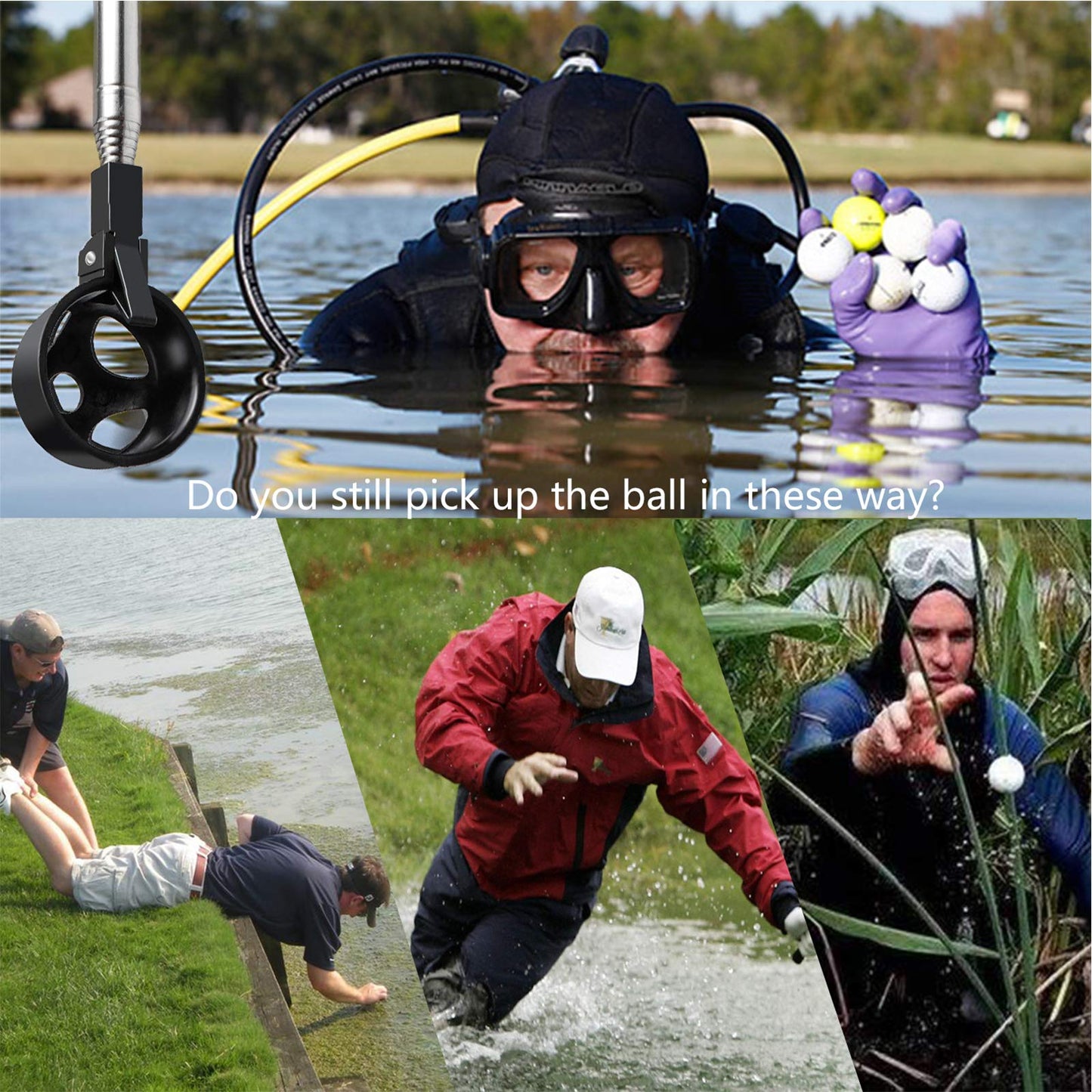 - Golf Ball Retriever | 9 ft Stainless Telescopic Golf Ball Retriever -