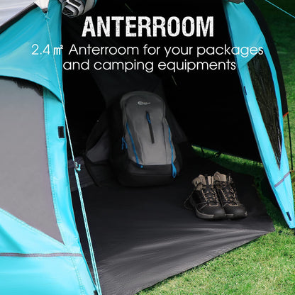 - Portal 3-4 Man Tent with Porch | Camping Tent for 3 to 4 Persons | Sewn-in Groundsheet -