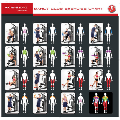 - Marcy MKM-81010 Home Gym | 90kg Weight Stack & Triple Function Arms -