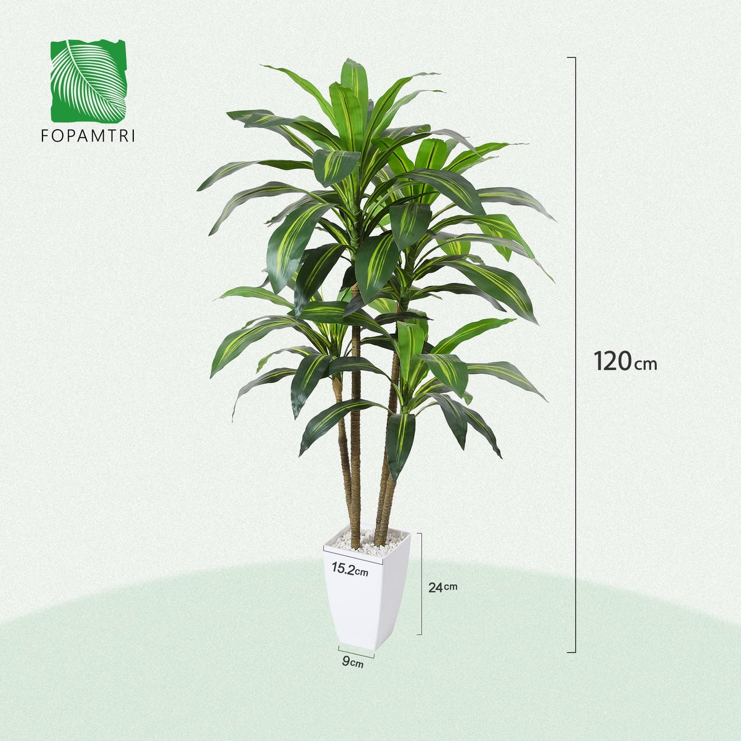 - Fopamtri Artificial Dracaena Tree Decorative Plant 120cm -
