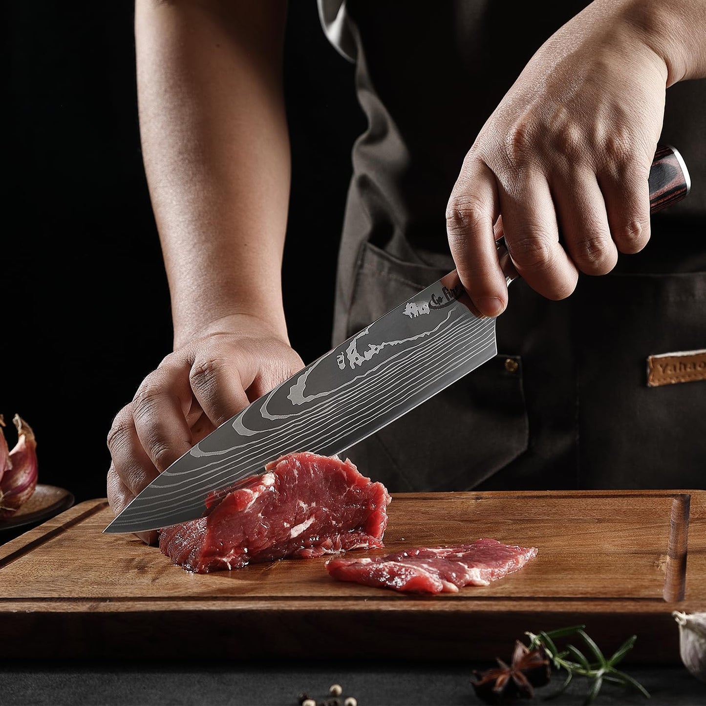 - GoFire Chef Knife 8 Inch Ultra Sharp Chefs Knife | Blade High Carbon Stainless Steel Kitchen Knife -