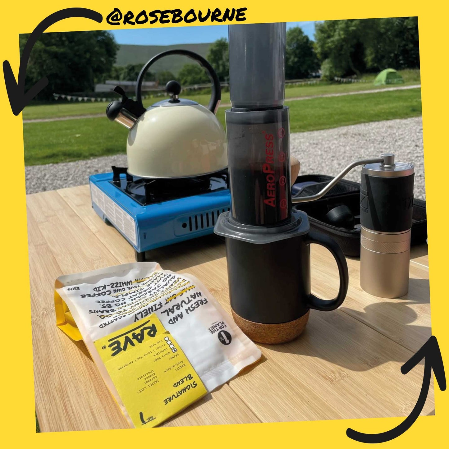 - Rave Coffee AeroPress Gift Set | AeroPress Coffee Maker, Delicious 250g Rave Signature Blend Ground Coffee & Brewing Guide -