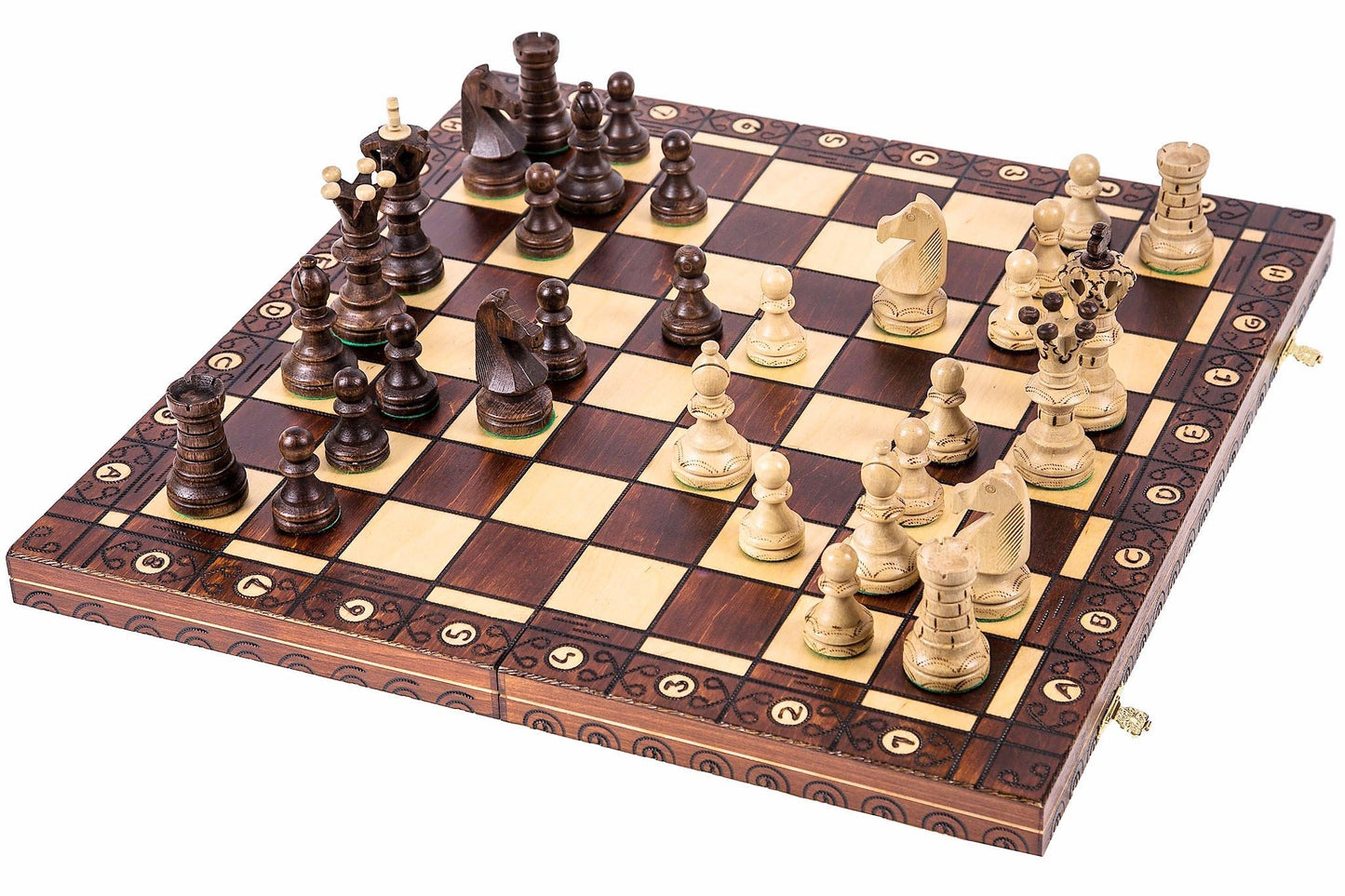 - SQUARE | Wooden Chess Set AMBASADOR | 52 x 52 cm (20.47 x 20. 47 in) -