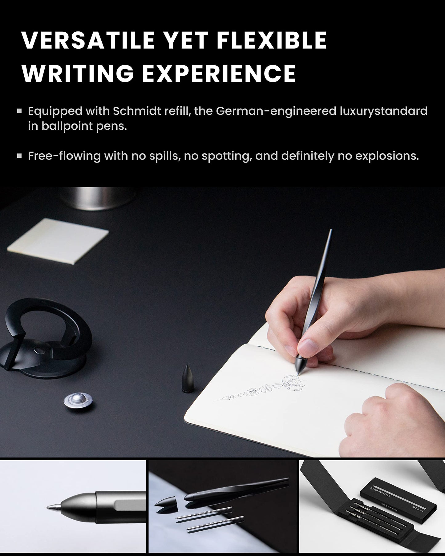- novium Hoverpen Interstellar Edition  | Futuristic Luxury Pen Made With Aerospace Alloys -