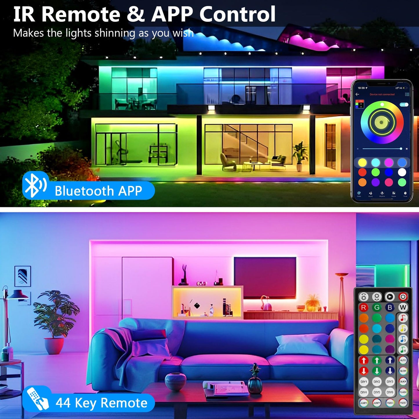 - Led Strip Light | 10m Led Lights | Cuttable Led Light Strips with Smart App Control Remote -