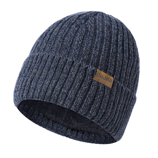 - Grantop Classic Beanie Hat | Ladies Warm Slouch Knit Double Layer Winter Hat -