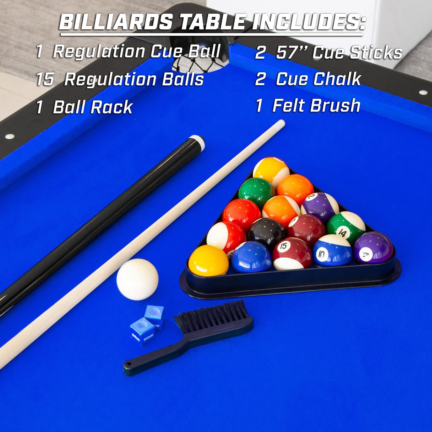 - GoSports Mid-Size 7ft x 3.9ft Billiards Game Table  | Foldable Design -