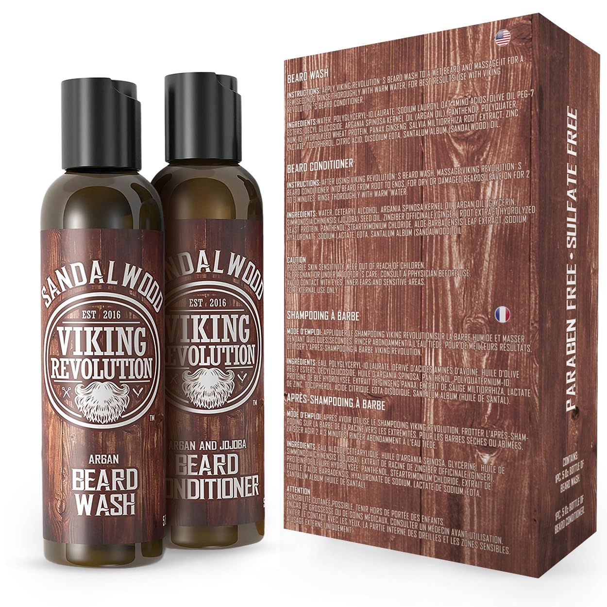 - Viking Revolution - Beard Shampoo And Conditioner - Natural Beard Wash & Beard Conditioner -