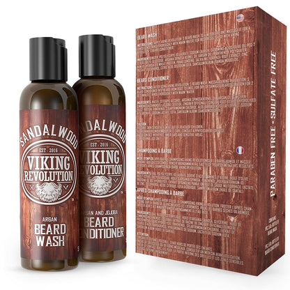 - Viking Revolution - Beard Shampoo And Conditioner - Natural Beard Wash & Beard Conditioner -