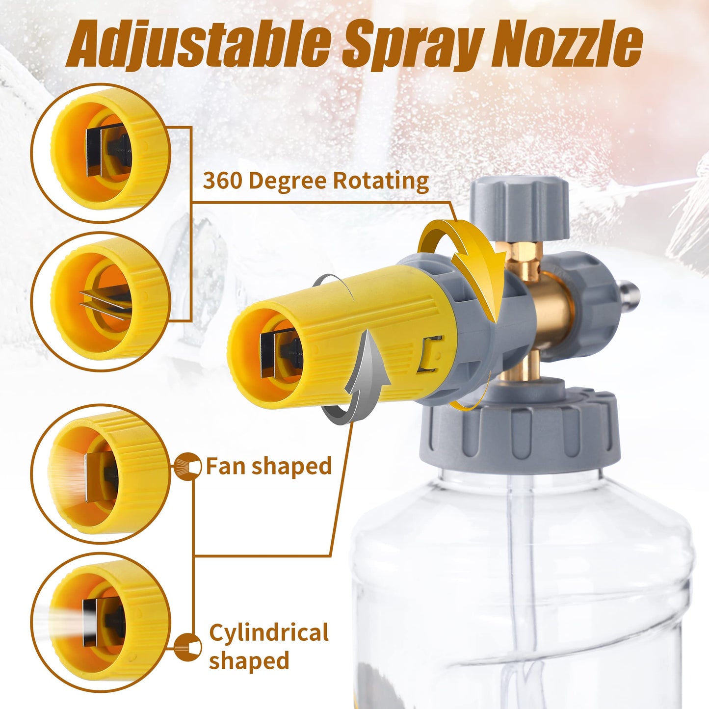 - Tool Daily Foam Cannon | Adjustable Foam Blaster | Snow Foam Lance -