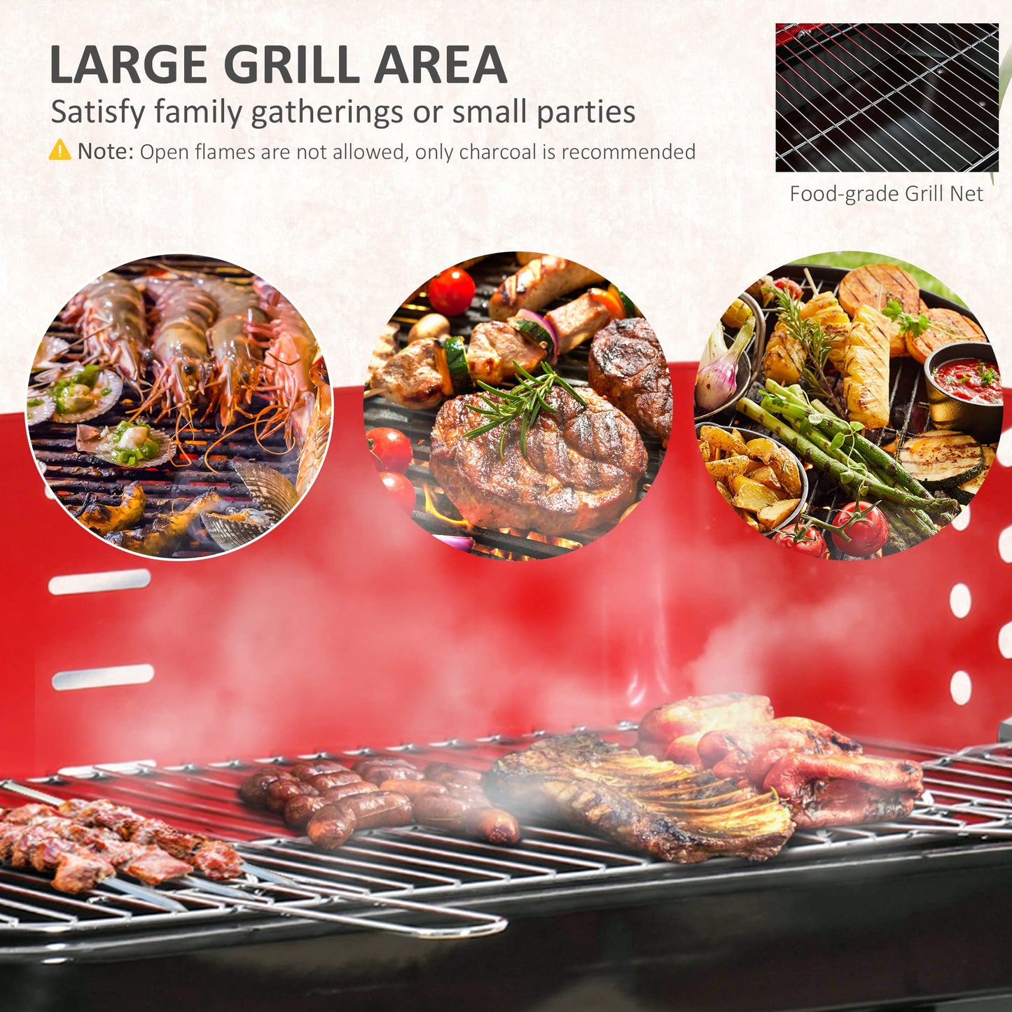- Outsunny Charcoal Trolley BBQ | Barbecue Grill -