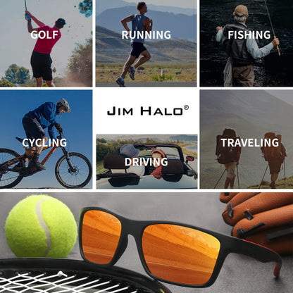 - Jim Halo Polarised Sports Sunglasses | Running Cycling Fishing Driving Golf | Tr 90 Unbreakable Frame -
